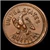 Image 3 : (1863) US Copper Wild Mint Error Civil War Token 1c Grades Choice AU/BU Slider