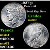 Image 1 : 1927-p Peace Dollar $1 Grades Select+ Unc