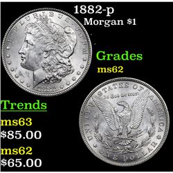 1882-p Morgan Dollar $1 Grades Select Unc