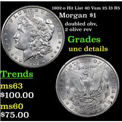 1902-o Hit List 40 Vam 25 I3 R5 Morgan Dollar $1 Grades Unc Details