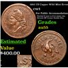 Image 1 : (1863) US Copper Wild Mint Error Civil War Token 1c Grades Choice AU