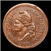 Image 2 : (1863) US Copper Wild Mint Error Civil War Token 1c Grades Choice AU