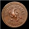 Image 3 : (1863) US Copper Wild Mint Error Civil War Token 1c Grades Choice AU