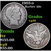 Image 1 : 1905-o Barber Half Dollars 50c Grades vg+