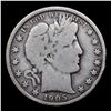 Image 2 : 1905-o Barber Half Dollars 50c Grades vg+