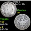 Image 1 : 1897-o Barber Quarter 25c Grades g+