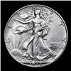 Image 2 : 1946-d Walking Liberty Half Dollar 50c Grades Select AU