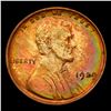 Image 2 : 1929-p Rainbow Toned Lincoln Cent 1c Grades Choice+ Unc BN