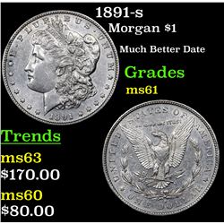 1891-s Morgan Dollar $1 Grades BU+