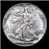 Image 2 : 1942-p Walking Liberty Half Dollar 50c Grades Select Unc