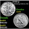 Image 1 : 1940-p Walking Liberty Half Dollar 50c Grades Choice Unc