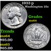 Image 1 : 1932-p Washington Quarter 25c Grades Choice Unc