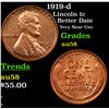 Image 1 : 1919-d Lincoln Cent 1c Grades Choice AU/BU Slider