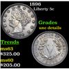 Image 1 : 1896 Liberty Nickel 5c Grades Unc Details