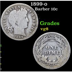 1899-o Barber Dime 10c Grades vg, very good