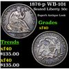 Image 1 : 1876-p WB-101 Seated Half Dollar 50c Grades xf