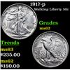 Image 1 : 1917-p Walking Liberty Half Dollar 50c Grades Select Unc