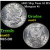 Image 1 : 1887/18-p Vam 10 R5 Morgan Dollar $1 Grades Select Unc