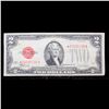 Image 2 : *Star Note* 1928F $2 Red Seal United States Note Grades xf+