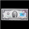 Image 2 : 1976 $2 Federal Reserve Note 1st Day of Issue, with Stamp Grades Gem CU