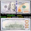 Image 1 : *Star Note* 2009 $100 Green Seal Federal Reserve Note Grades Choice AU