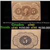 Image 1 : 1862 US Fractional Currency 5c First Issue fr-1230 Thomas Jefferson W/ Monigram Grades xf