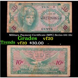 Military Payment Certificate (MPC) Series 641 10c Grades vf, very fine