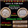 Image 1 : Lincoln Wheat cent 1c orig roll, 1909-s end, VDB other end