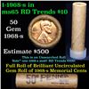 Image 1 : Uncirculated shotgun Lincoln 1c roll, 1968-s 50 pcs Brandt Wrapper