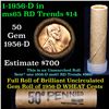 Image 1 : Uncirculated Shotgun Lincoln 1c roll, 1956-d 50 pcs Brandt Wrapper