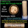 Image 1 : Uncirculated Shotgun Lincoln 1c roll, 1971-s 50 pcs Brandt Wrapper