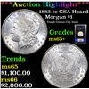 Image 1 : ***Auction Highlight*** NGC 1883-cc GSA Hoard Morgan Dollar $1 Graded ms65+ By NGC (fc)