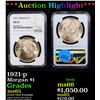 Image 1 : ***Auction Highlight*** NGC 1921-p Morgan Dollar $1 Graded ms65 By NGC (fc)