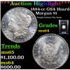 Image 1 : ***Auction Highlight*** PCGS 1884-cc GSA Hoard Morgan Dollar $1 Graded ms64 By PCGS (fc)