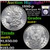 Image 1 : ***Auction Highlight*** 1890-p Morgan Dollar $1 Graded Choice+ Unc By USCG (fc)