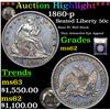 Image 1 : ***Auction Highlight*** 1860-p Seated Half Dollar 50c Graded Select Unc By USCG (fc)