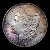 Image 2 : ***Auction Highlight*** 1900-s Collrfully Toned Morgan Dollar $1 Graded GEM+ Unc By USCG (fc)