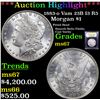 Image 1 : ***Auction Highlight*** 1883-o Vam 23B I3 R5 Morgan Dollar $1 Graded GEM++ Unc By USCG (fc)