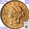 Image 8 : ***Auction Highlight*** 1874-s Gold Liberty Double Eagle $20 Graded Select Unc By USCG (fc)