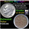 Image 1 : ***Auction Highlight*** 1970-p Double Mint Error Roosevelt Dime 10c Graded AU Details By USCG (fc)