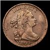 Image 2 : ***Auction Highlight*** 1804 C-8 'Spiked Chin' Draped Bust Half Cent 1/2c Graded xf+ By USCG (fc)