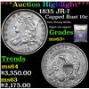 Image 1 : ***Auction Highlight*** 1835 JR-7 Capped Bust Dime 10c Graded Select+ Unc By USCG (fc)