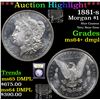 Image 1 : ***Auction Highlight*** 1881-s Morgan Dollar $1 Graded Choice Unc+ DMPL By USCG (fc)