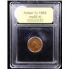 Image 4 : ***Auction Highlight*** 1868 Indian Cent 1c Graded GEM Unc RB By USCG (fc)