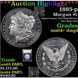 ***Auction Highlight*** 1885-p Morgan Dollar $1 Graded Choice Unc+ DMPL By USCG (fc)