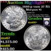 Image 1 : ***Auction Highlight*** 1886-p vam 27 R5 Morgan Dollar $1 Graded GEM++ Unc By USCG (fc)
