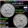 Image 1 : ***Auction Highlight*** 1831 LM-11 Capped Bust Half Dime 1/2 10c Graded Unc Details By USCG (fc)