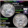 Image 1 : ***Auction Highlight*** 1898-p Barber Quarter 25c Graded Choice+ Unc By USCG (fc)