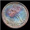 Image 2 : ***Auction Highlight*** 1870-p Seated Liberty Dime 10c Graded Choice Unc BY USCG (fc)