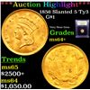 Image 1 : ***Auction Highlight*** 1856 Slanted 5 Ty3 Gold Dollar $1 Graded Choice+ Unc By USCG (fc)